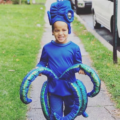 cuttlefish costume|homemade baby octopus costume.